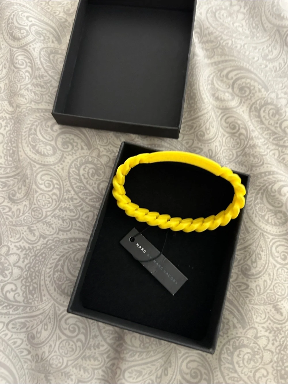 Marc Jacobs Yellow Braided Silicone Bracelet - Women Accessories